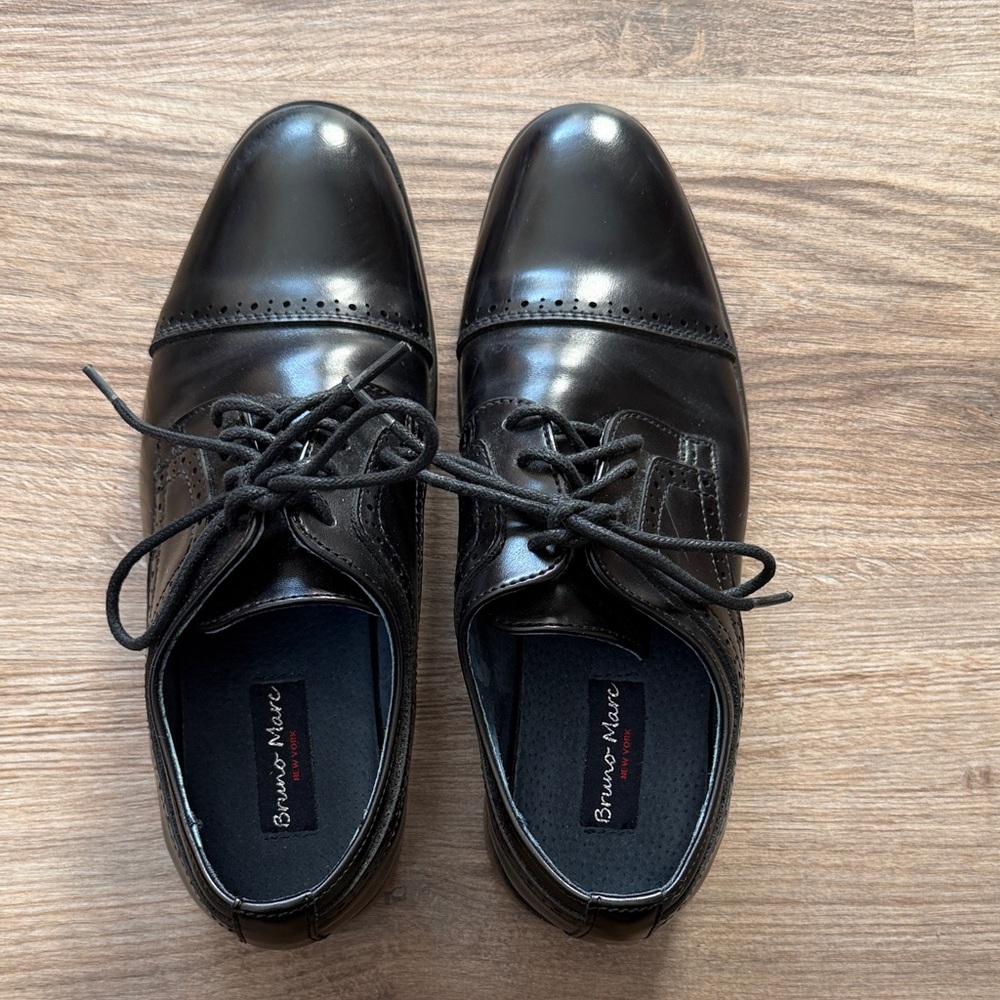 Black Oxford Dress Shoes for Kids